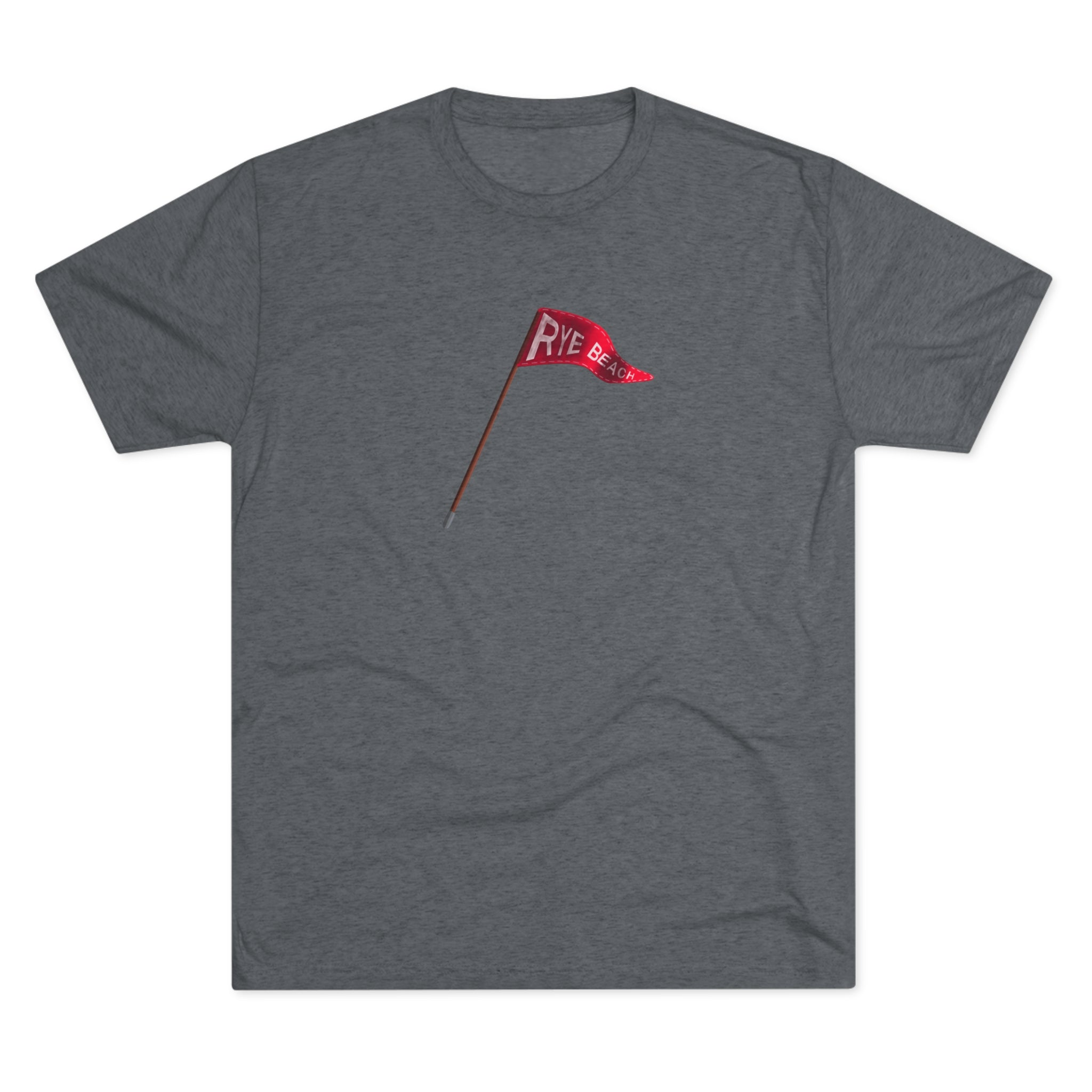 Rye Beach Custom Pennant Unisex Tri-Blend Crew Tee