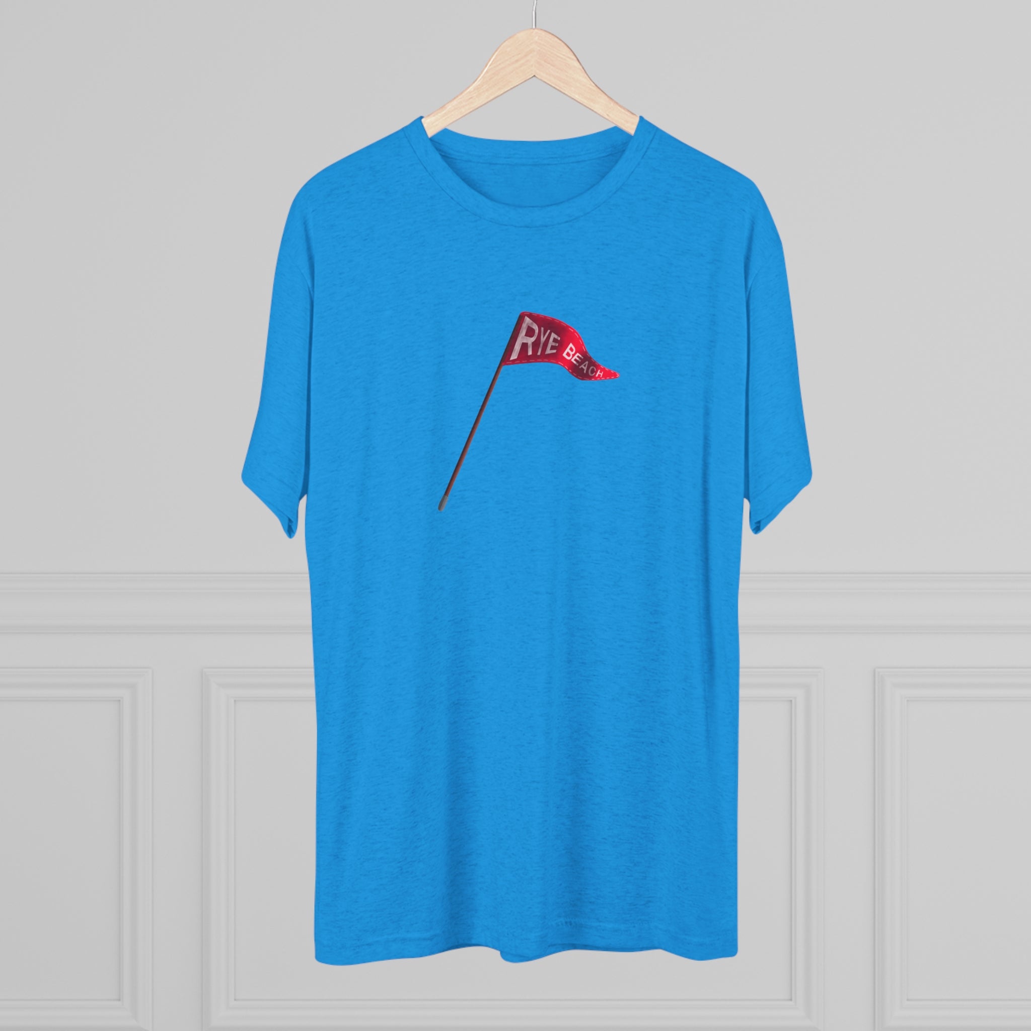 Rye Beach Custom Pennant Unisex Tri-Blend Crew Tee