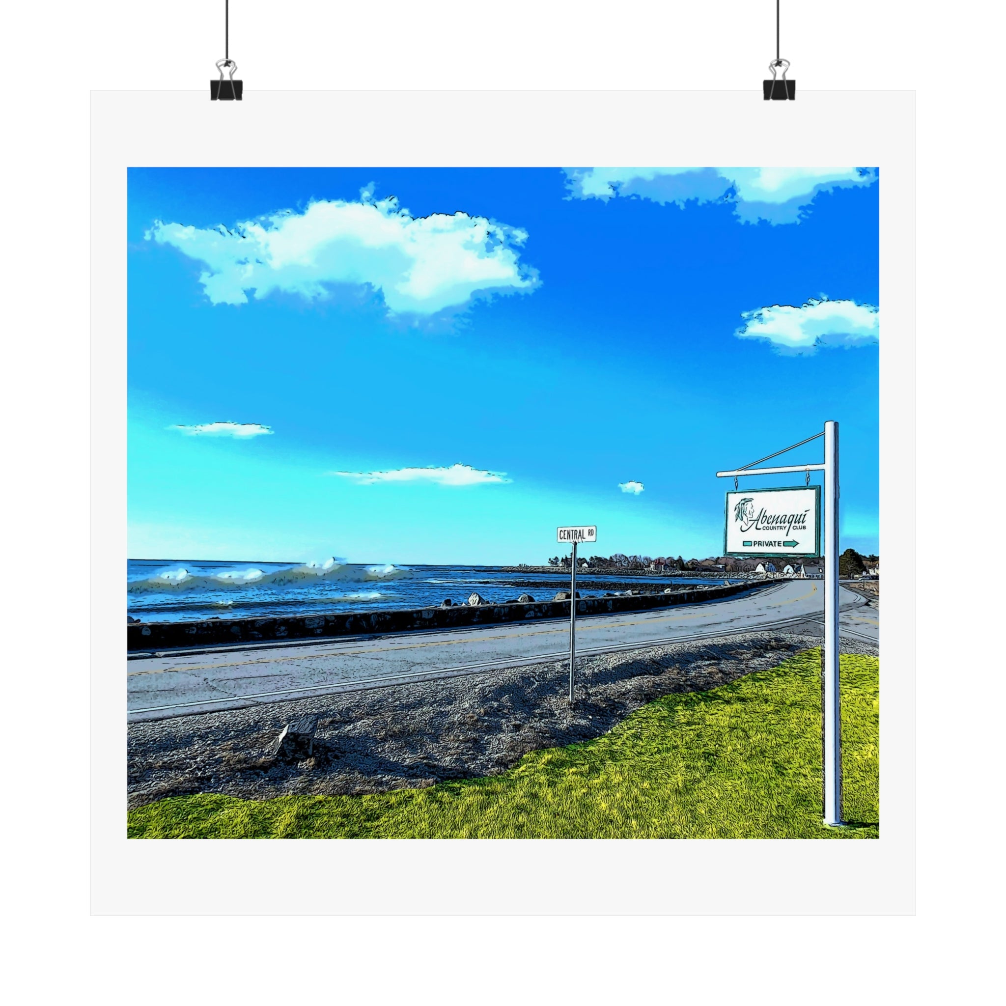 Ocean Boulevard Entrance Sign Matte Vertical Posters