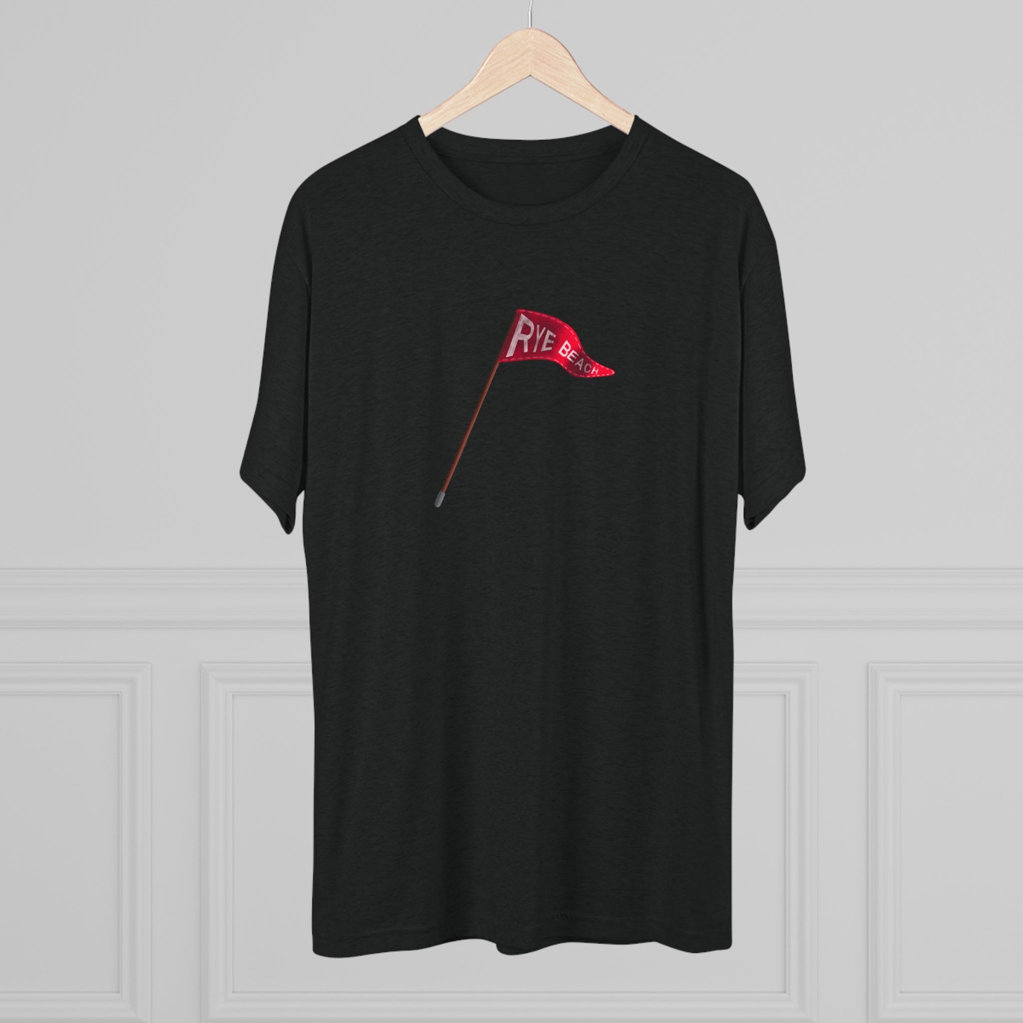 Rye Beach Custom Pennant Unisex Tri-Blend Crew Tee