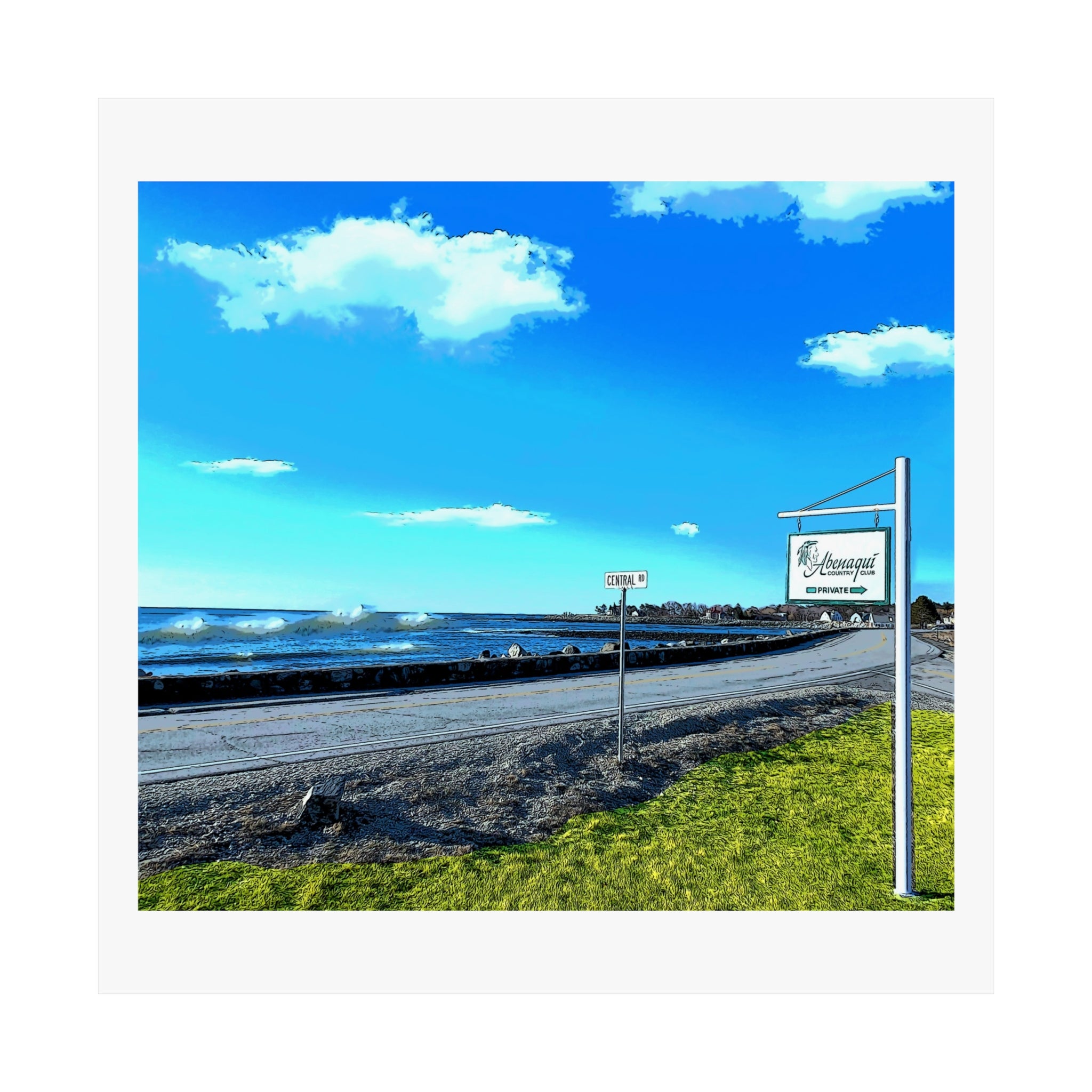 Ocean Boulevard Entrance Sign Matte Vertical Posters